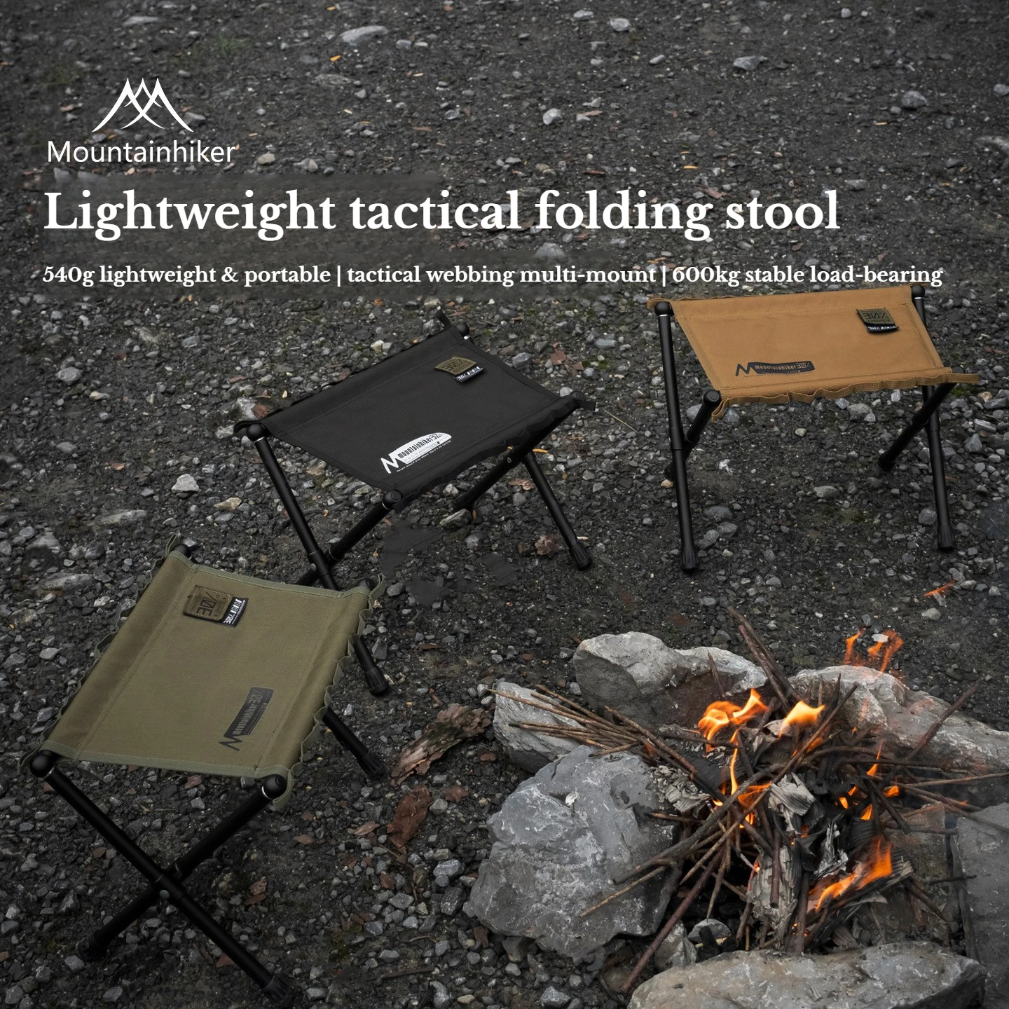 MOUNTAINHIKER Outdoor 7075 Aluminum Alloy Mazza Ultra Light Folding Storage Aluminum Alloy Portable Folding Stool Mazza