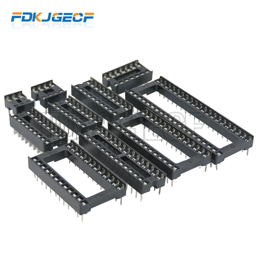 10PCS IC socket square hole Narrow Wide DIP6 DIP8 DIP14 DIP16 DIP18 DIP20 DIP24 DIP28  6PIN 8PIN 14PIN 16PIN 18PIN 20PIN 24PIN