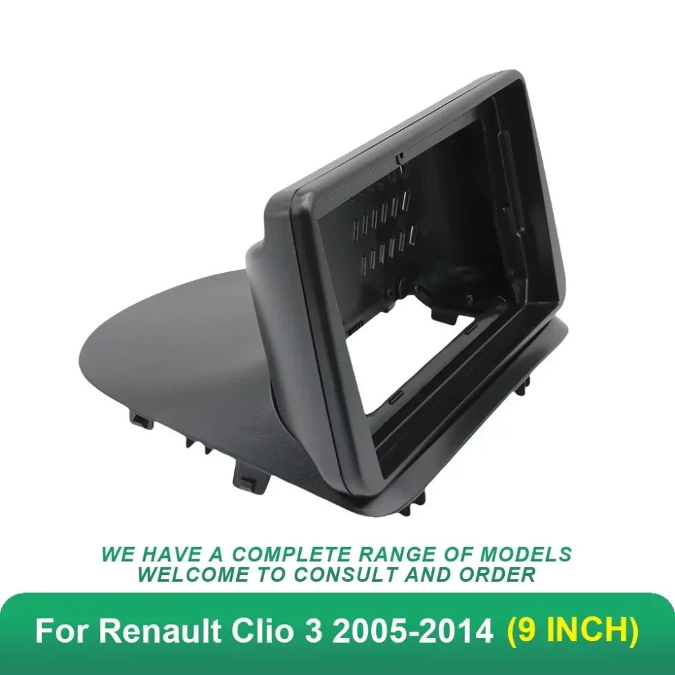 9Inch For Renault Clio3 2005-2019 Car Radio Android MP5 Player Manual Casing Frame 2 Din Head Unit Fascia Stereo Dash Cover Trim