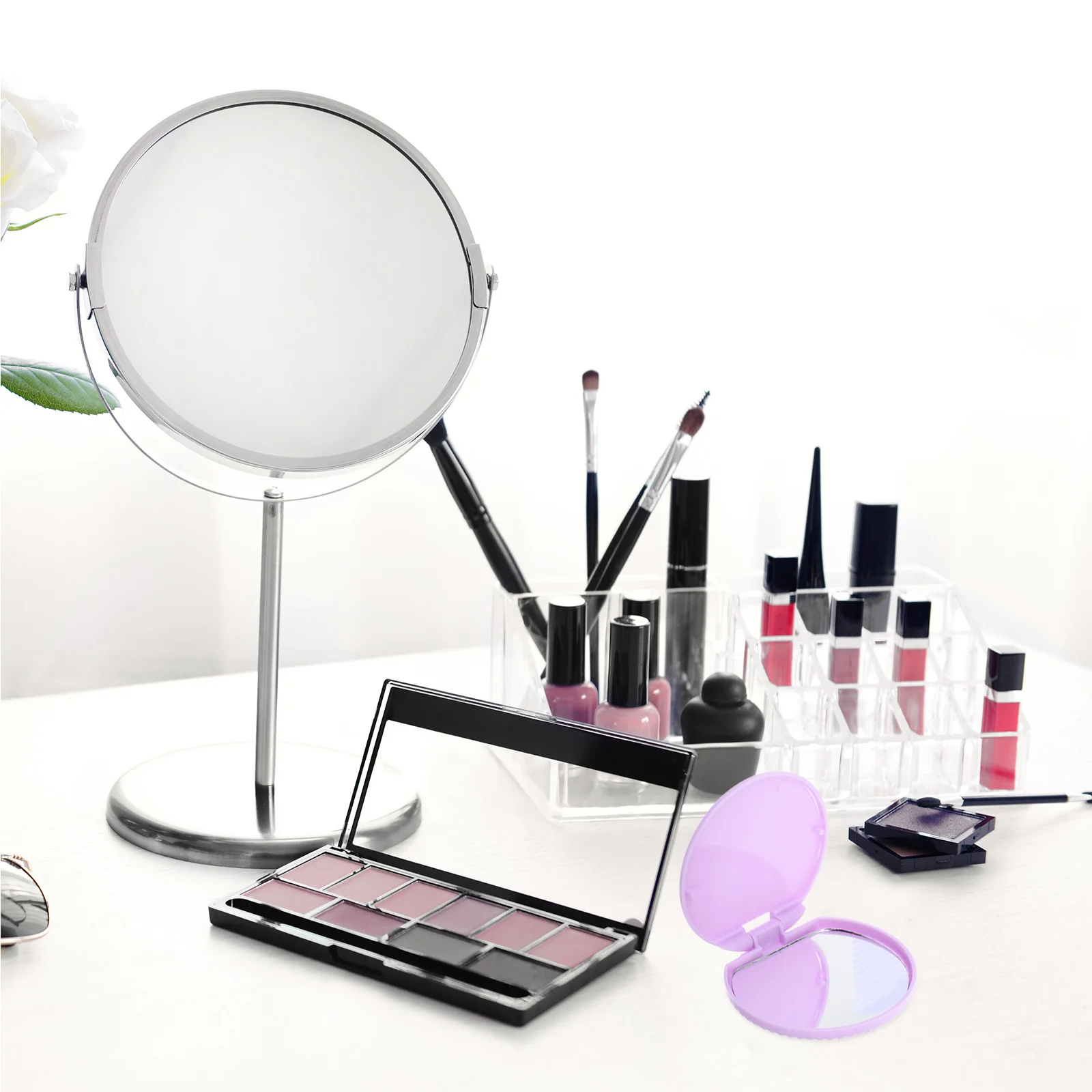 Espejo compacto para galletas de Chocolate, peine, Mini espejo de maquillaje portátil, pequeño bolso de viaje plegable, maquillaje de mano de bolsillo