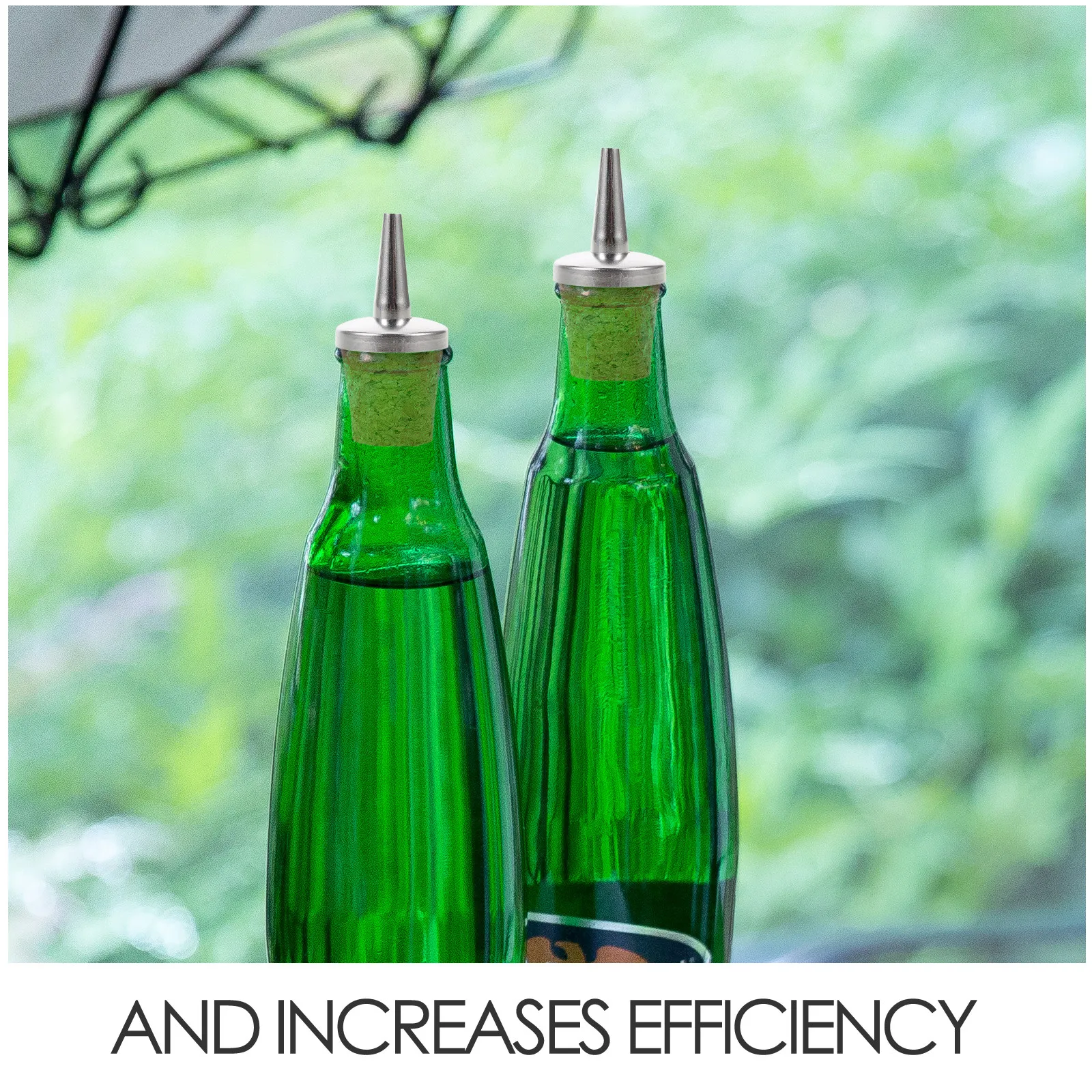 Bitter Bottle Pourer Spout Cap with Natural Cork Base Liquor Oil Wine Dispenser Stopper Bar Accessories Cocktail Bar Tool
