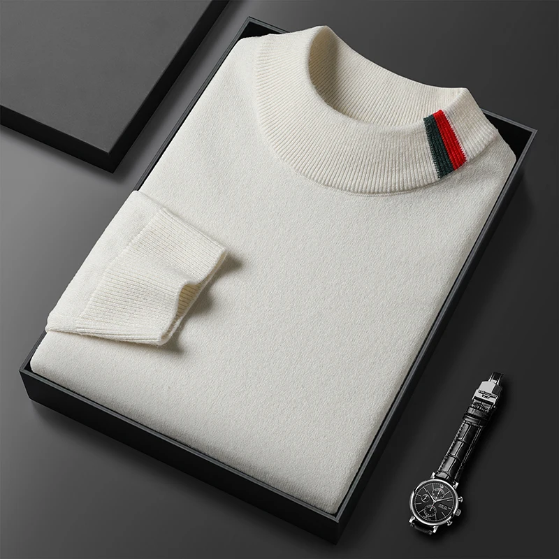 

Высококлассный бренд вышитый свитер с круглым воротником для мужчин осень - зима новый тренд европейский жаккардовый рекреационный трикотажный джемпер