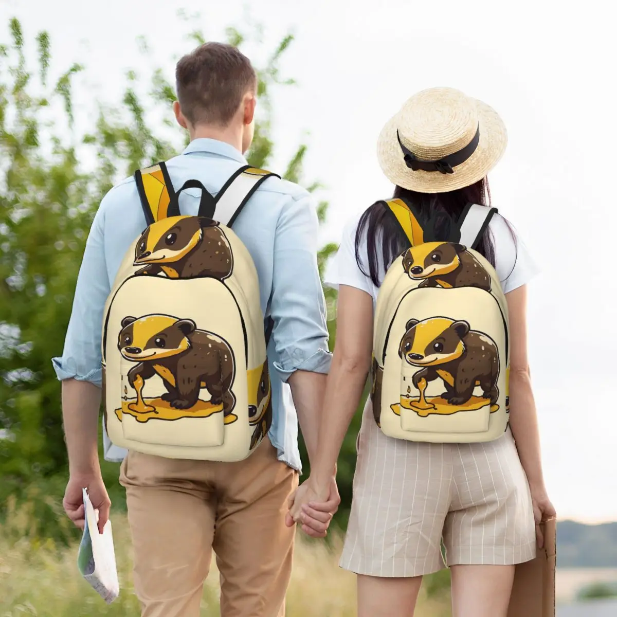 

Honey Badger Backpack Student Boys Girls BookBag Kids School Bag Computer Shoulder Bags for Men Women