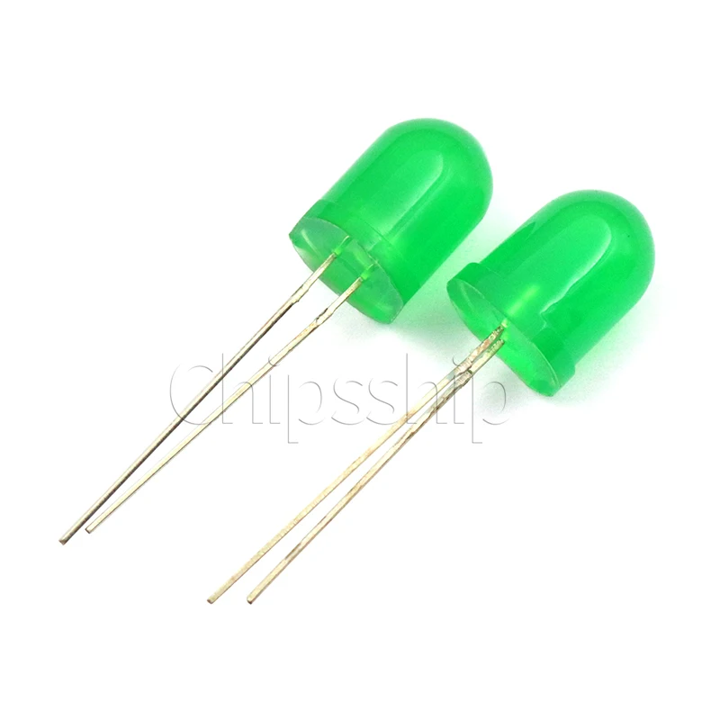 

Directly Inserted 10MM LED Light Emitting Diode LED Light Green Emits green (2pcs)