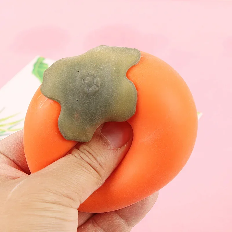 

Креативные игрушки с имитацией фруктов и хурмы, резиновые шарики, декомпрессионные игрушки, сенсорная игрушка для снятия стресса для детей и взрослых