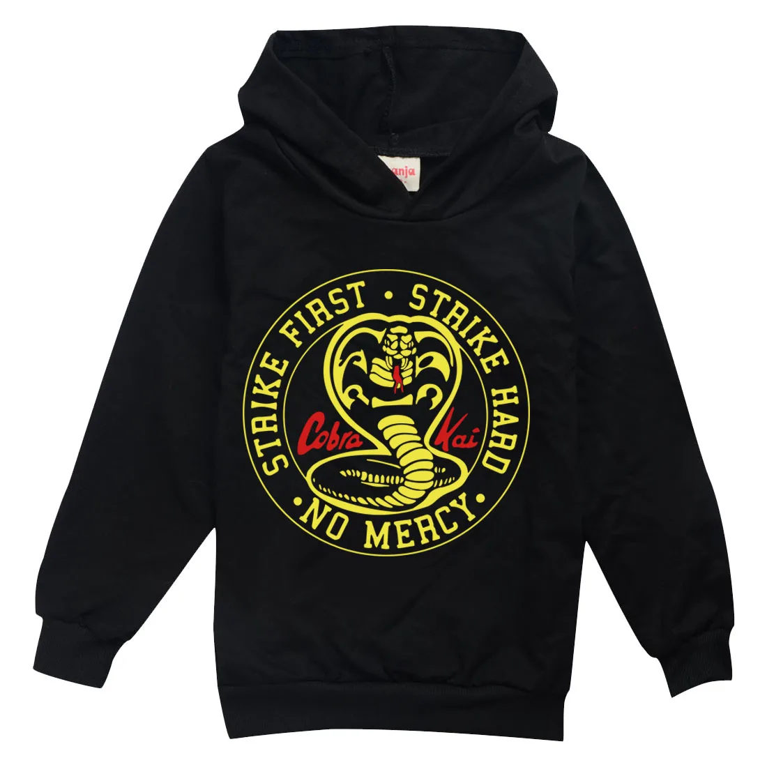 

2-16Y Cartoon Hot Cobra Kai Hoodie Kids Anime Hoodies Teenagers Boy Sweatshirt Toddler Girls Pull Sleeve Pullover Sports Top