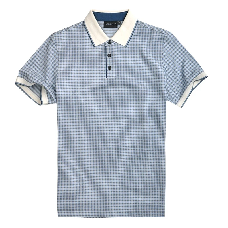 Camiseta Casual Masculina de Seda London Fog com Manga Curta, Estilo Empresarial, Corte Solto, Moda de Verão, Marca Internacional, Produtos de Qualidade