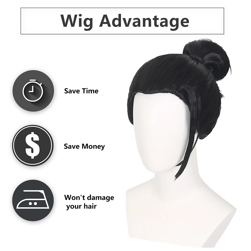 أنيمي Jujutsu Kaisen Geto Suguru تأثيري الشعر الاصطناعية 12 بوصة كعكة الأداء اليومي جودة عالية شعر مستعار طبيعي مقاوم للحرارة #4