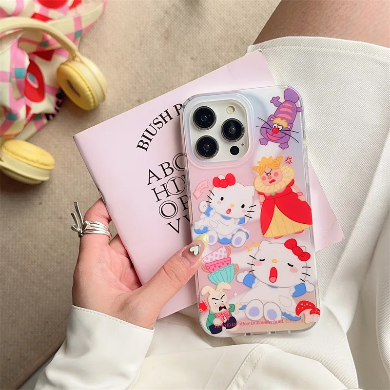 

Sanrio Hello Kitty Phone Case For iPhone 15 14 13 12 11 Pro Max XR XS MAX 7 8 PLUS Cute Kawaii Y2K IMD Cartoon Cover