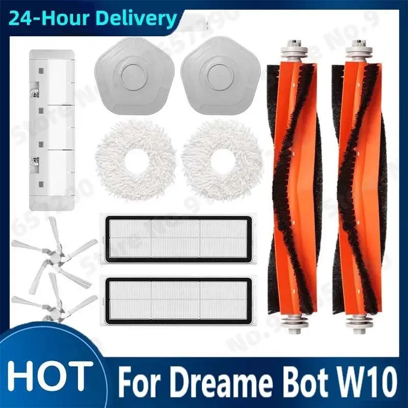 ل Dreame Bot W10 روبوت فراغ أجزاء ممسحة فرشاة رئيسية نظافة جديد قابل للغسل فلتر Hepa فرشاة استبدال الملحقات