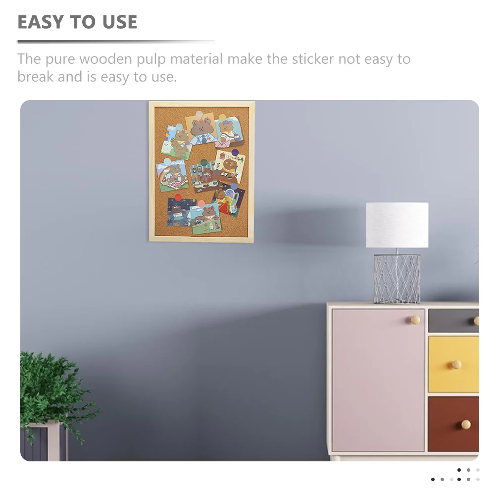 

1Set Cork Board Decorative Wall Bulletin Board for Home Office Message Display Reminder Notice Creative Memo Boards