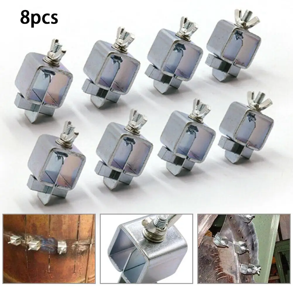 set-of-8-butt-welding-clamps-with-adjustable-clips-for-steel-sheet-metal-positioning-and-welding-fixture-support
