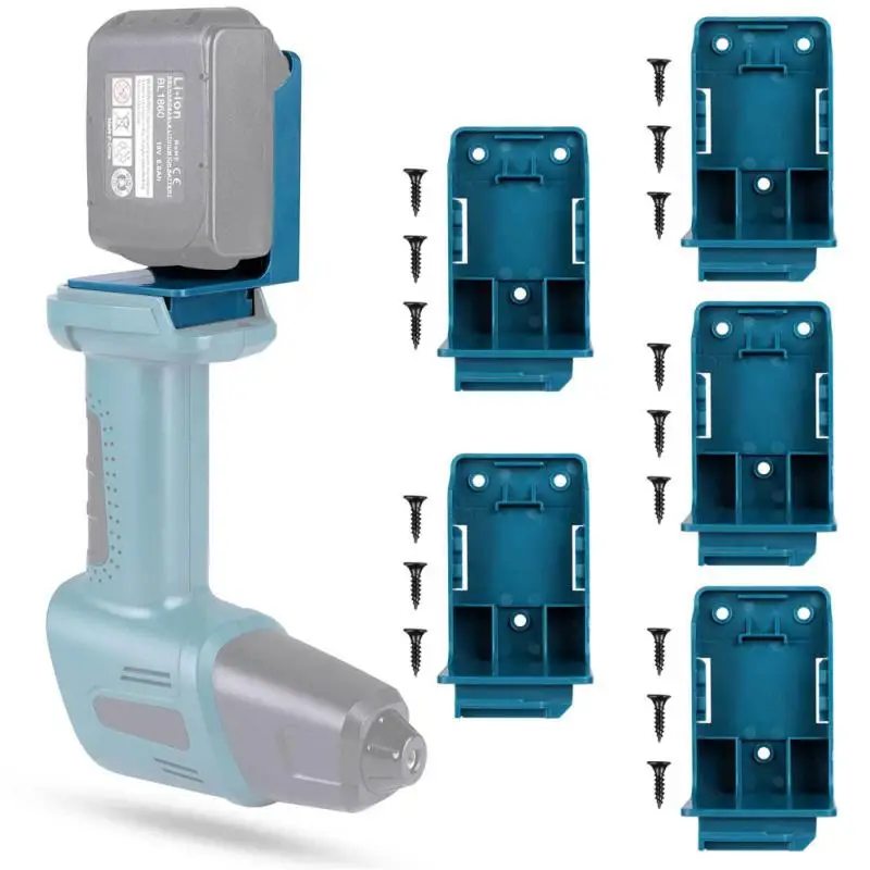 Pack Power Tool Battery Mount Holder 2 in 1 Stand For Makita/ / 18V Battery Tool Storage Rack Bracket case