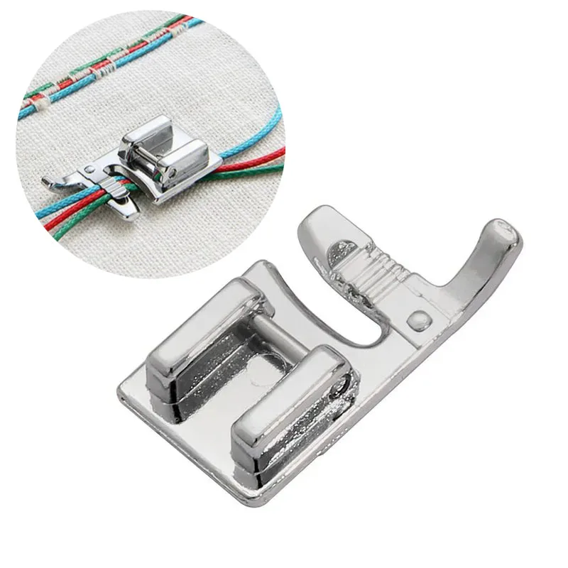 1/2Pcs 3 Hole Cording Sewing Presser Foot Snap On Compatible With Brother,Janome,Toyota,Singer Domestic Sewing Accessories