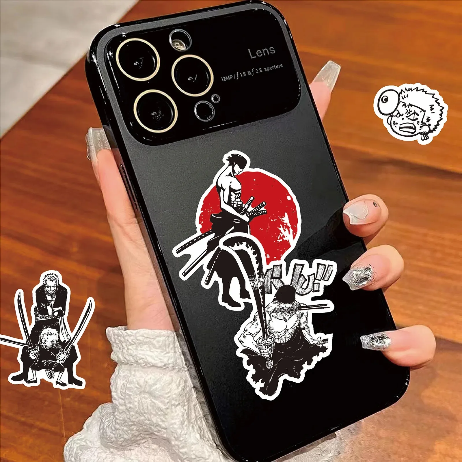 75PCS Cool One Piece Zoro Anime Stickers DIY Fridge Guitar Laptop Motorcycle Travel Waterproof Graffiti Kid Sticker Gift