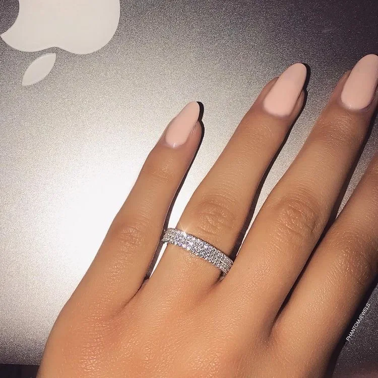 

Модное кольцо Eternity, серебро 925 пробы, полностью 3 ряда, микро-паве, AAAAA, циркон, циркон, обручальное кольцо, кольца для женщин, ювелирные изделия