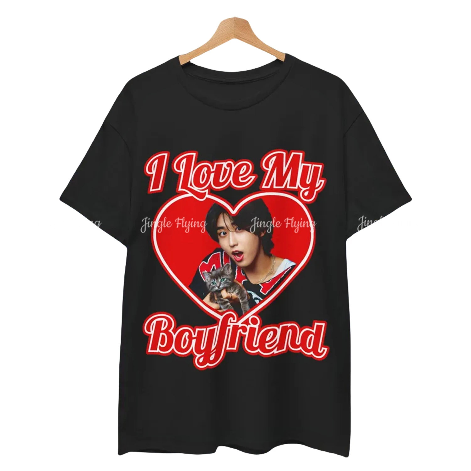 Han Jisung I Love My Boyfriend Vintage T-Shirt Gift For Woman And Man Unisex Tshirt