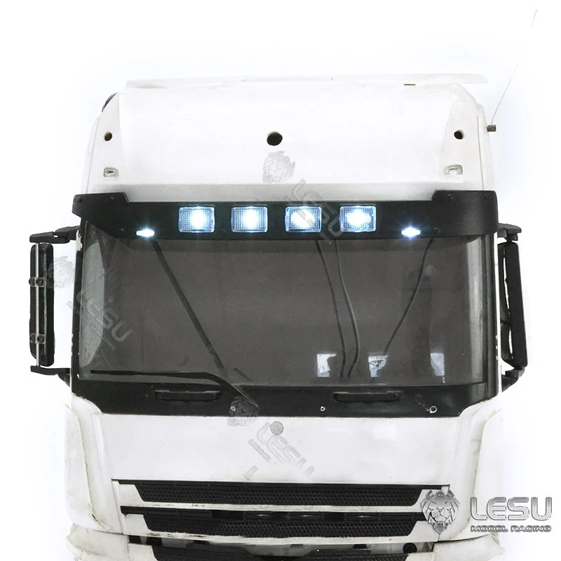 Lesu Modell für 1/14 Tamiya Traktor-LKW-Modell, Kabinen-Sonnenschutz S-1305, Beleuchtungsset, LKW-DIY-Zubehör, Spielzeug – Detail 2