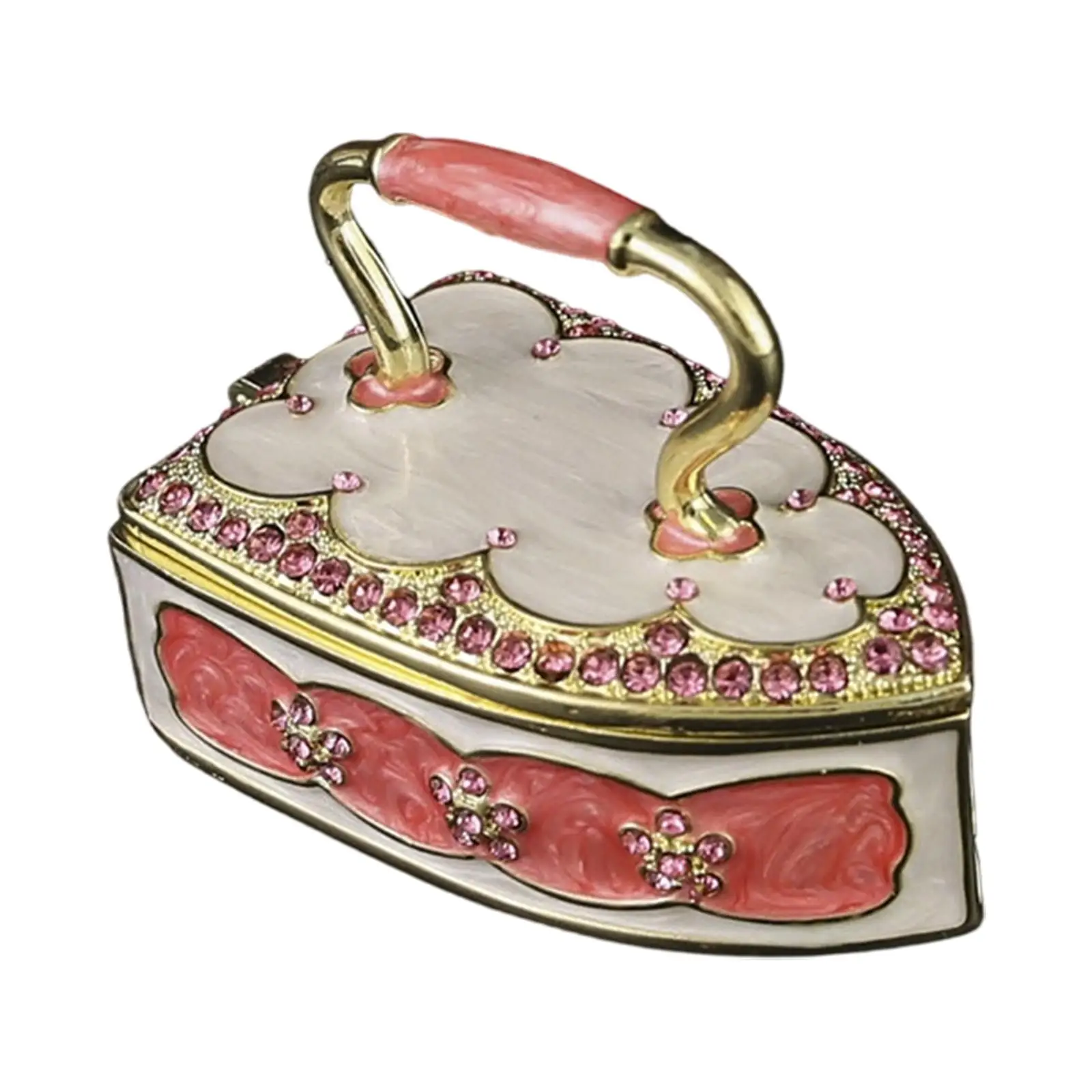 Enameled Trinket Box Vintage Design Decorative Rings Holder Practical Convenient Sturdy Jewelry Box Unique Gift