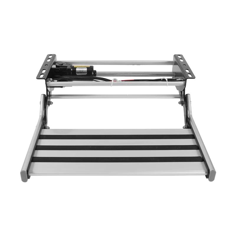 2025 519mm RV Step Aluminum Electric Slide Out Telescopic Single/Double Layer Stairs with LED Light