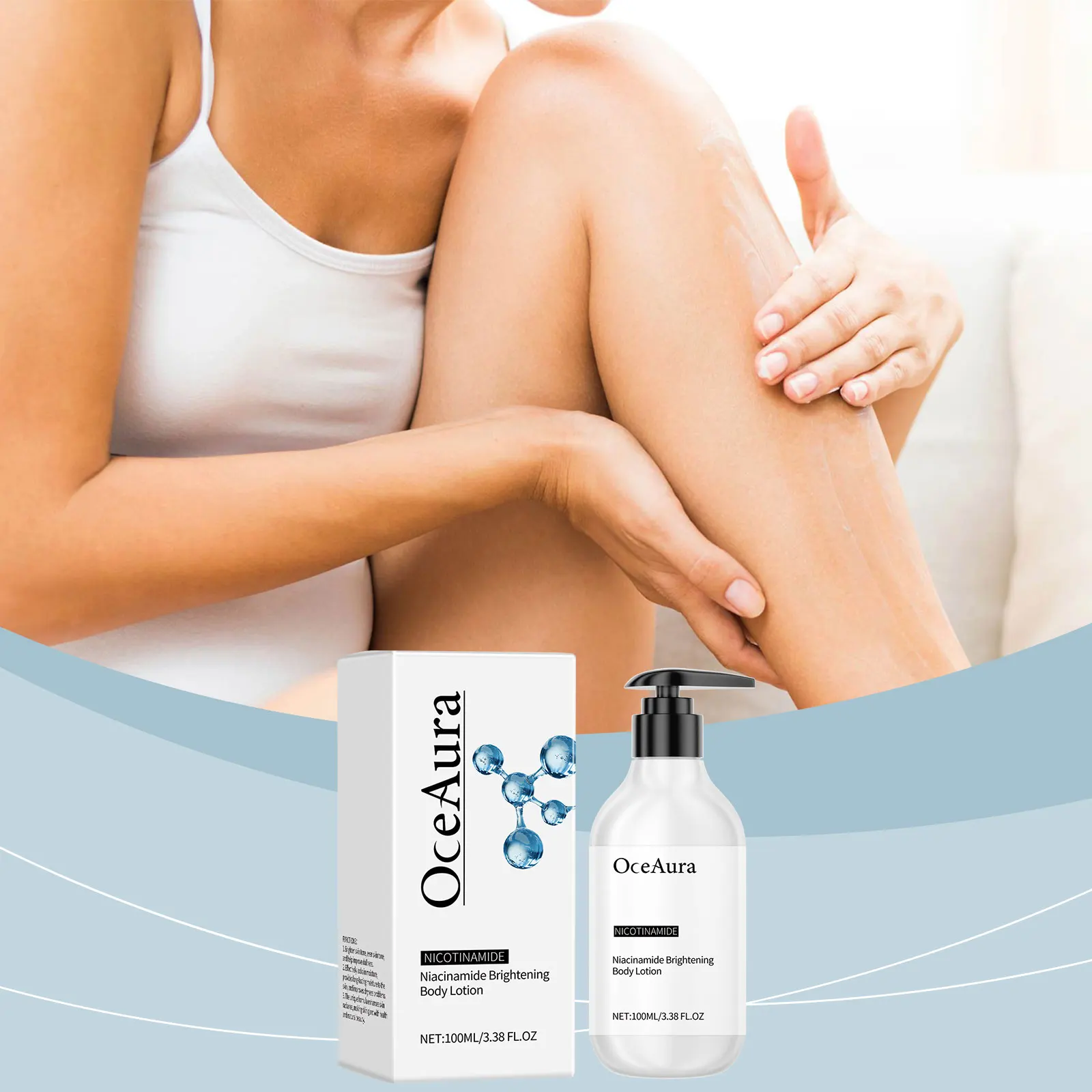 OceAura ナイアシンアミド ボディ ローション ジェントル ハイドレーティング ローション 保湿と鎮静作用のあるドライ ホーム ボディ ローション