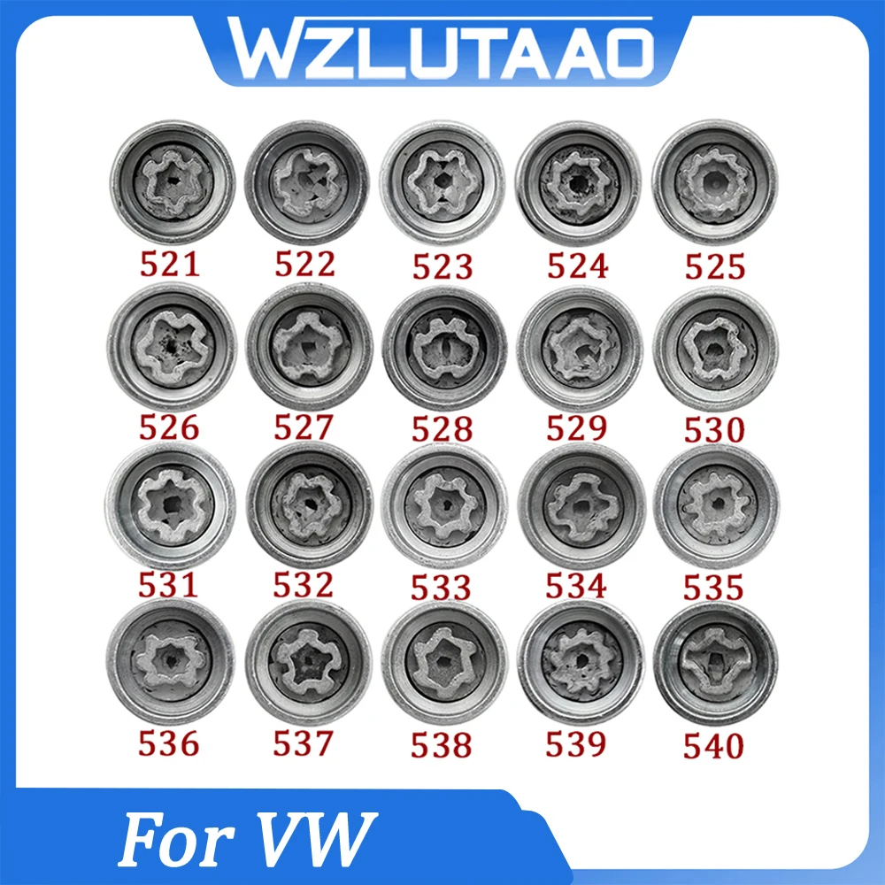 

1Pcs #531-#540 Car Tire Anti-Theft Screw Removal Tool Socket Key Sleeve For VW Touareg Sharan Beetle Phaeton Tiguan CC Scirocco