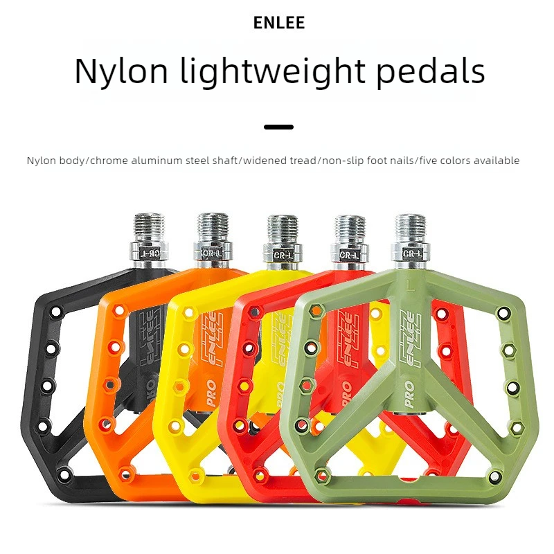 

ENLEE Bicycle DYI Nylon Pedal Peilin Downhill XC Off-Road Pedal, Wide Pedal Anti-skid Pedal