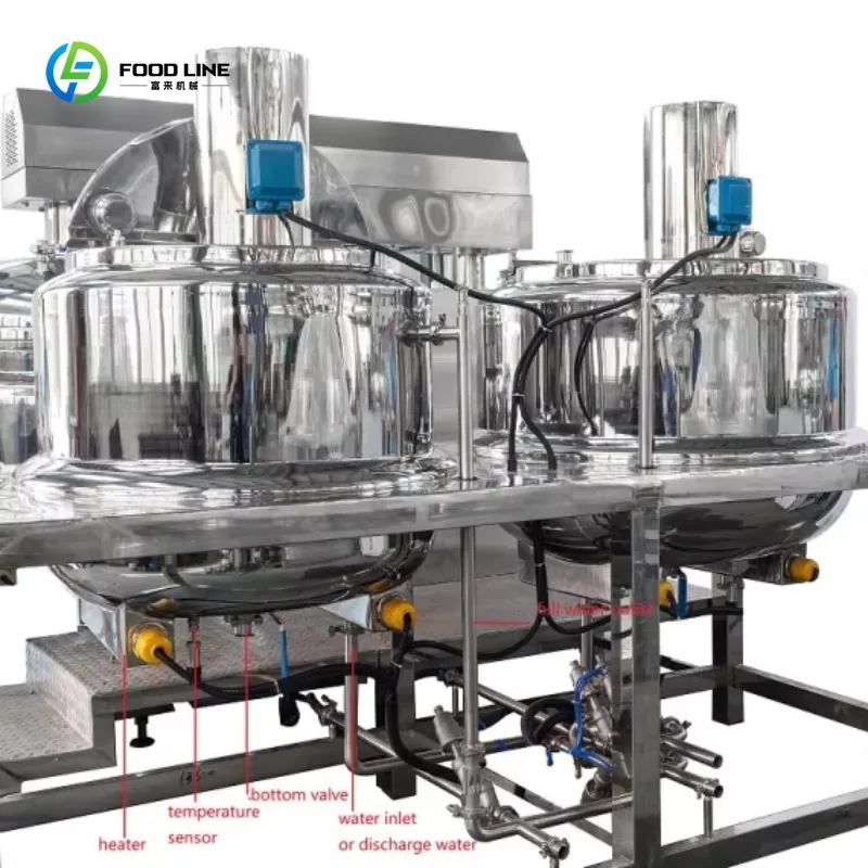 1000L SUS316L Vacuum Static Mixer Automatic for Cosmetic Food Chemical Milling Gearbox Custom