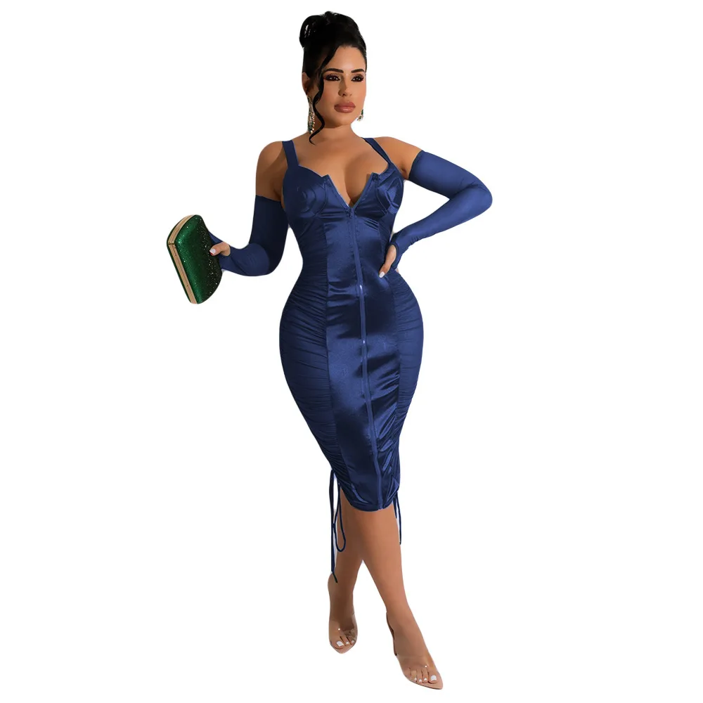 Elegante transparente Mesh Patchwork träger los durchsichtig Party Club Midi Kleid Frauen Sommer V-Ausschnitt rücken freie Strand Outfit Kleider Robe