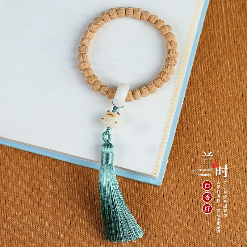 الطبيعية قسط العاطفة البذور سبحة صلاة لطيف شفاء الفحم الرعوي المحروق بودي الرجال والنساء يده سوار