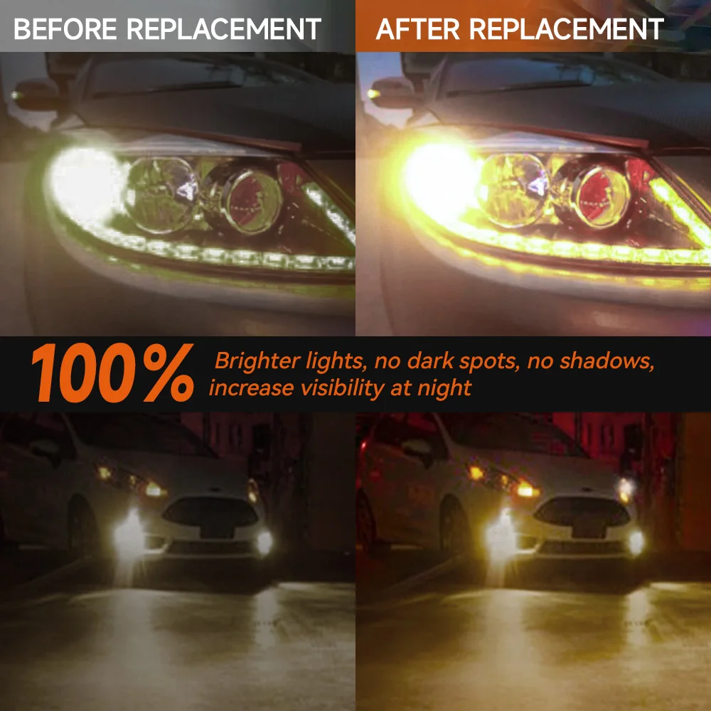 1/10PCS  Car Halogen Bulb Turn Singal light Reverse Lamp Yellow Bulb DC12V Car Turn Signal Lights S25 1156 1141 BA15S