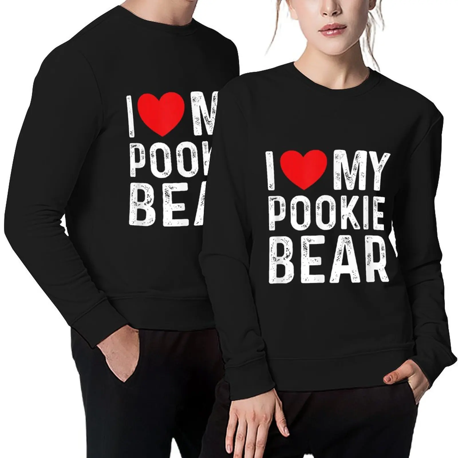 

I Love My Pookie Bear Valentine's Day Pullover graphic t shirts men korean clothes mens clothes male clothes hooded sweatshirt