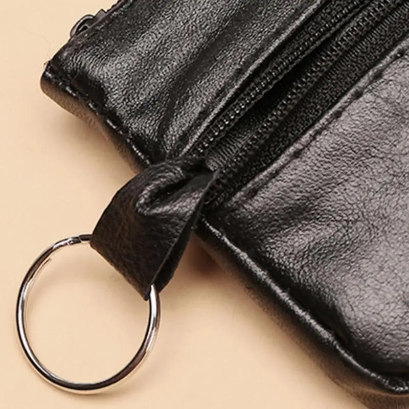 D0UD Women's Short Small Wallet Ladies Leather Purse for Key Ring Coin Card Holder Money Travel Bag