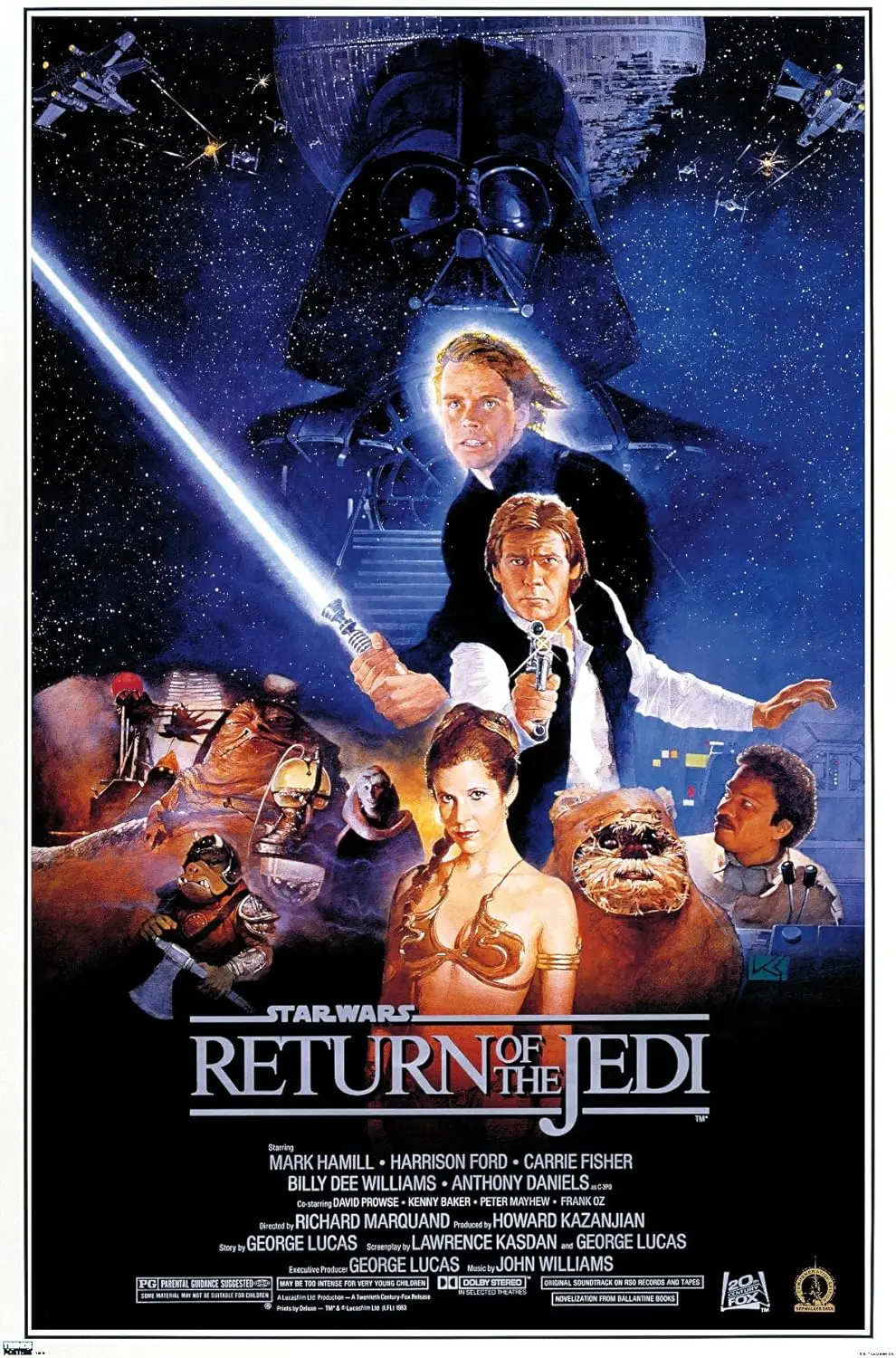 1p,Trends International 24X36 Star Wars: Return Of The Jedi - One Sheet 3 Wall Poster, TIN SIGN, Unframed Version