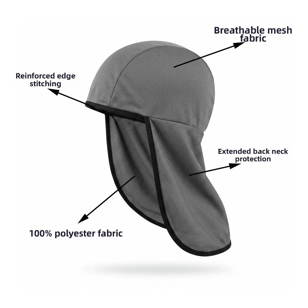 Hard Hat Lining Sun Shade Hat Elastic Sweat Absorbing Neck Protector Hat Quick Drying Breathable Sports Headscarf Outdoor Sports