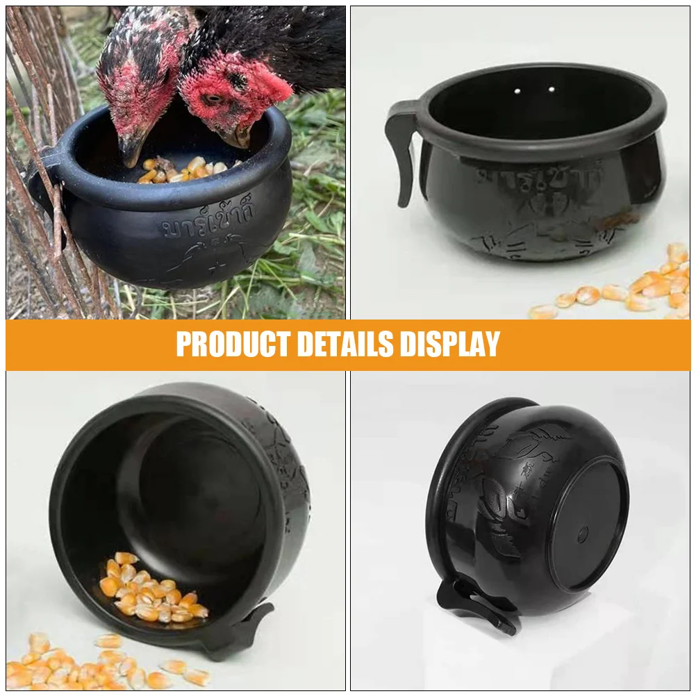 

2 set Chicken Feeding Bowl Replaceable Poultry Water Cup For Chicken Pigeon Quail Multi-Function Gamecock Food Holder Durable