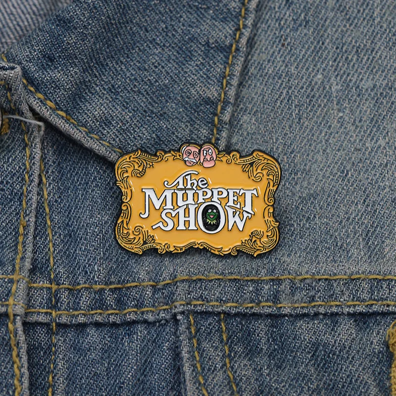 映画をテーマにしたバッジブローチピン、ジンジャーカラーのサイン、マペットショー-カエルエナメルラペルピン、コスプレジュエリー、ファンへのギフト