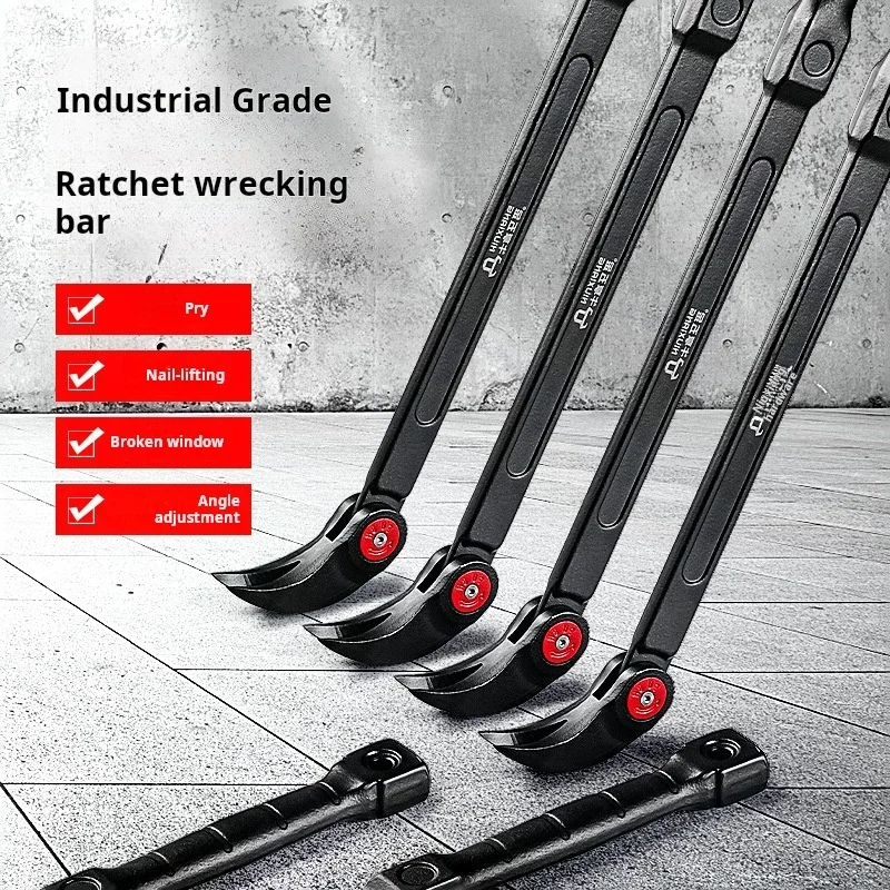 Pry Bar Tool Heavy Duty Woodworking Tool with Round Grip Nail Puller Perfect End Adjustment Tool for Woodworking Remover