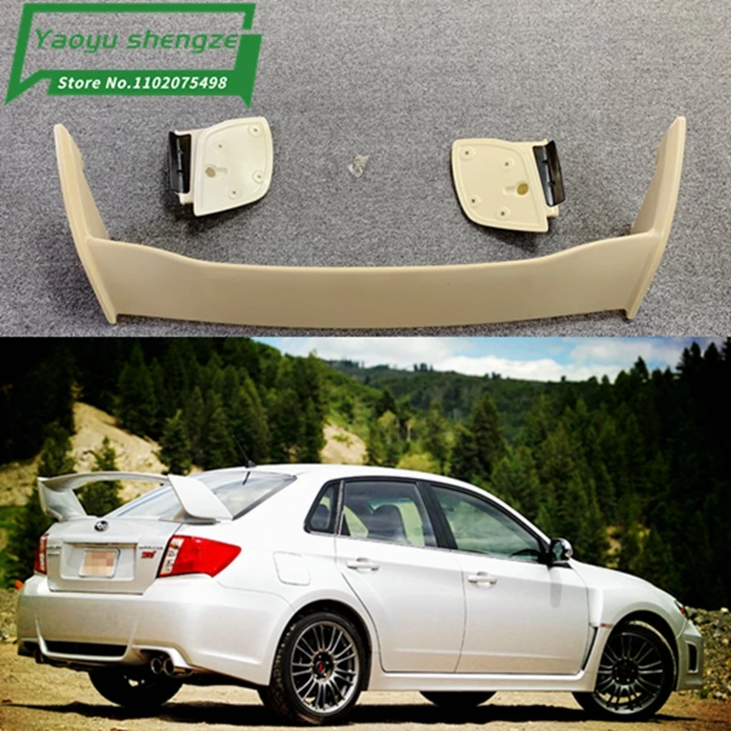 For 2007-2016 Subaru Impreza WRX STI Style Rear Trunk Spoiler ABS Unpainted spoiler