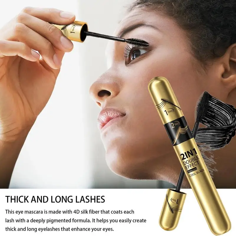 Mascara Makeup 4D Long-Lasting Eye Lash Setting Cream Eye Makeup Supplies for Shopping Business Trip Party Traveling and Dating