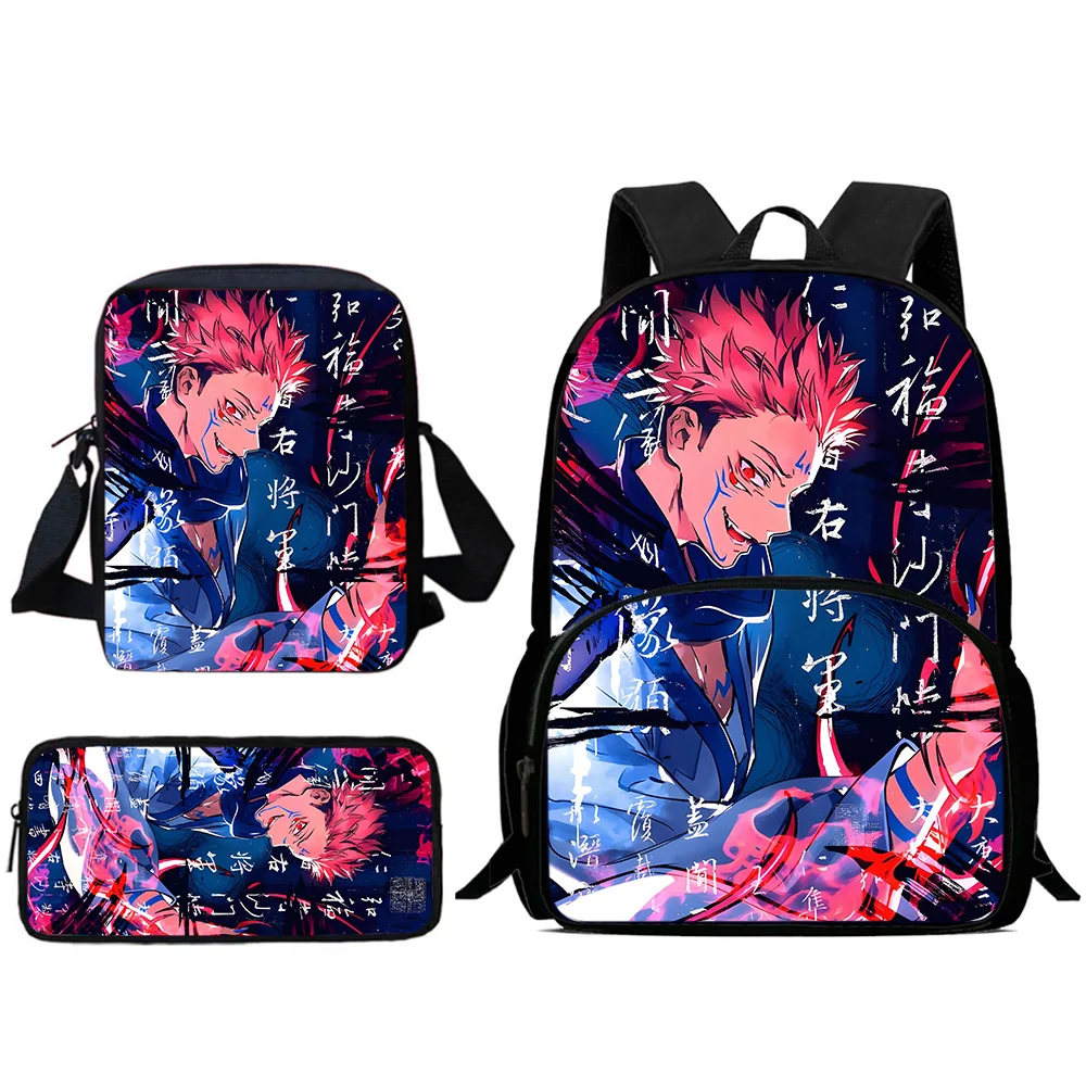 Child Backpacks Jujutsu Kaisen Gojo Satoru Shoulder Bag Pencil Case Pupil Large Capacity School Bags for Boys Girls Best Gift