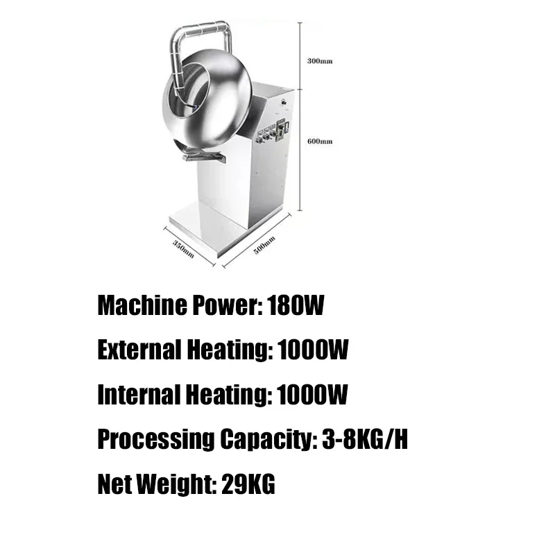 

With spray device, integrated coating and drying Automatic Tablet Cashew Peanut Chocolate Sugar Film Coating Machine
