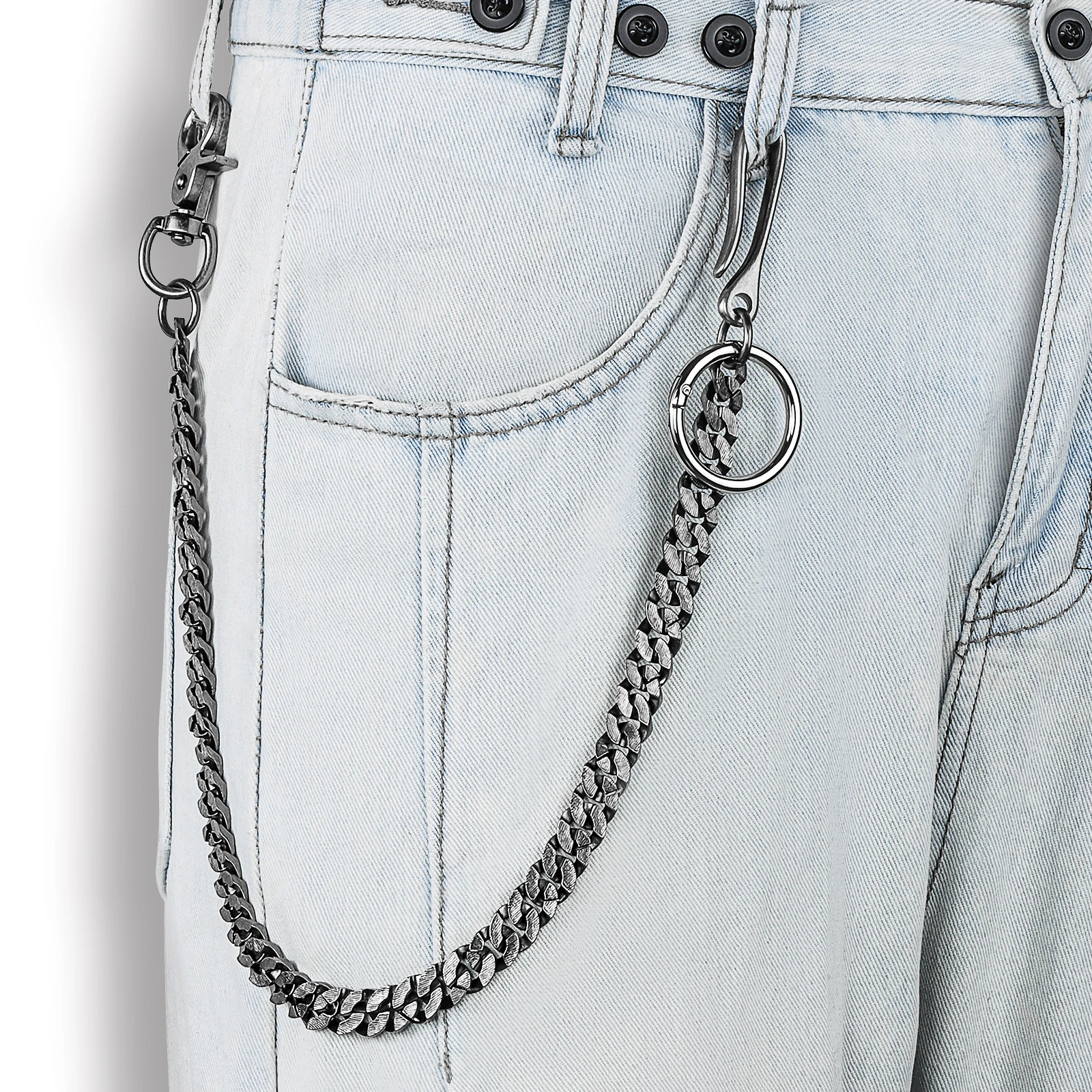 Metal Keychain Wallet Belt Chain for men women Waist Key Chain Wallet Jeans Hip-hop Pants Belt Chains Jewelry Accessories