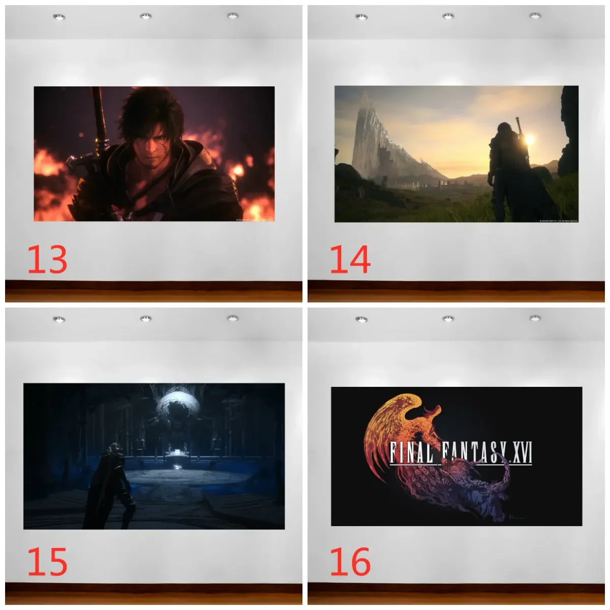 Final Fantasy XVI Poster Video Game Poster Canvas Painting Living Room Wall Decor Bedroom Wall Sticker Wall Painting Home Decor