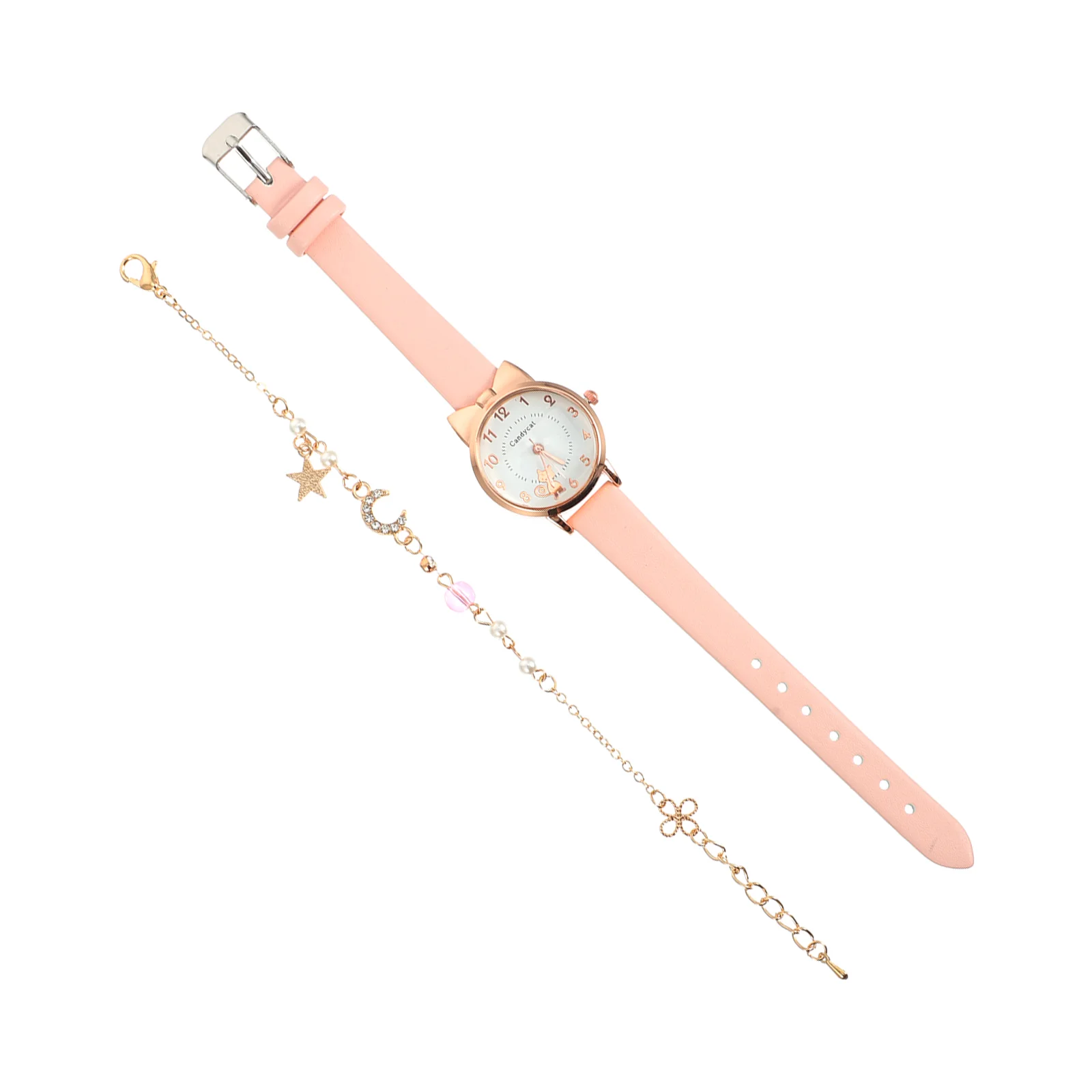 

Cute Cat Watch Women's Wristwatch Bracelet for Moon Star and Set Quartz Zinc Alloy