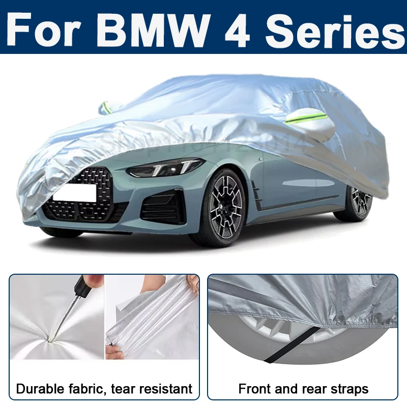 

Outdoor Full Car Cover For BMW 4 Series with Reflective Strips Waterproof Snowproof Dustproof UV Protection Auto Accessory