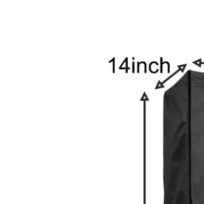 210D Oxford Wire Rack Cover for Shelf Protection Dustproof Waterproof with Clear PVC Front and T-Zip on Front Back