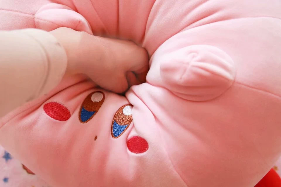 Kirby Pillow Cartoon Cute Plush Doll Stuffed Animal Peripheral Children\'s Birthday Gift Home Stuffed Animal Plushies Toy