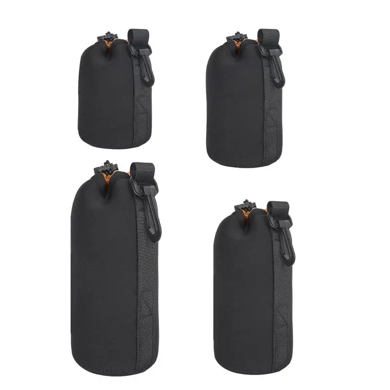 Soft Neoprene Camera Lens Bag With Hook Portable DSLR Lens Barrel Case Protector Camera Lens Camera Pouch Drawstring Bag