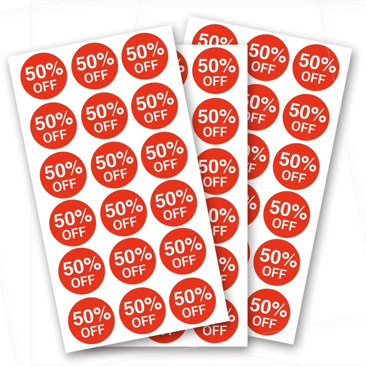 

50 Percent Off Stickers,Price Stickers for Retail Store 3/4 Inch,1080 Adhesive Labels